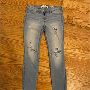 Light wash ripped jeans